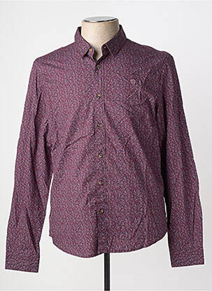 Chemise manches longues coupe cintrée violet FREEMAN T.PORTER homme
