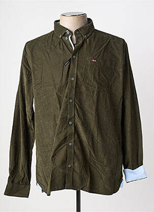 Chemise manches longues poches vert FQ1924 homme