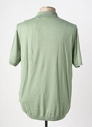 Pull col polo manches courtes vert NO EXCESS homme