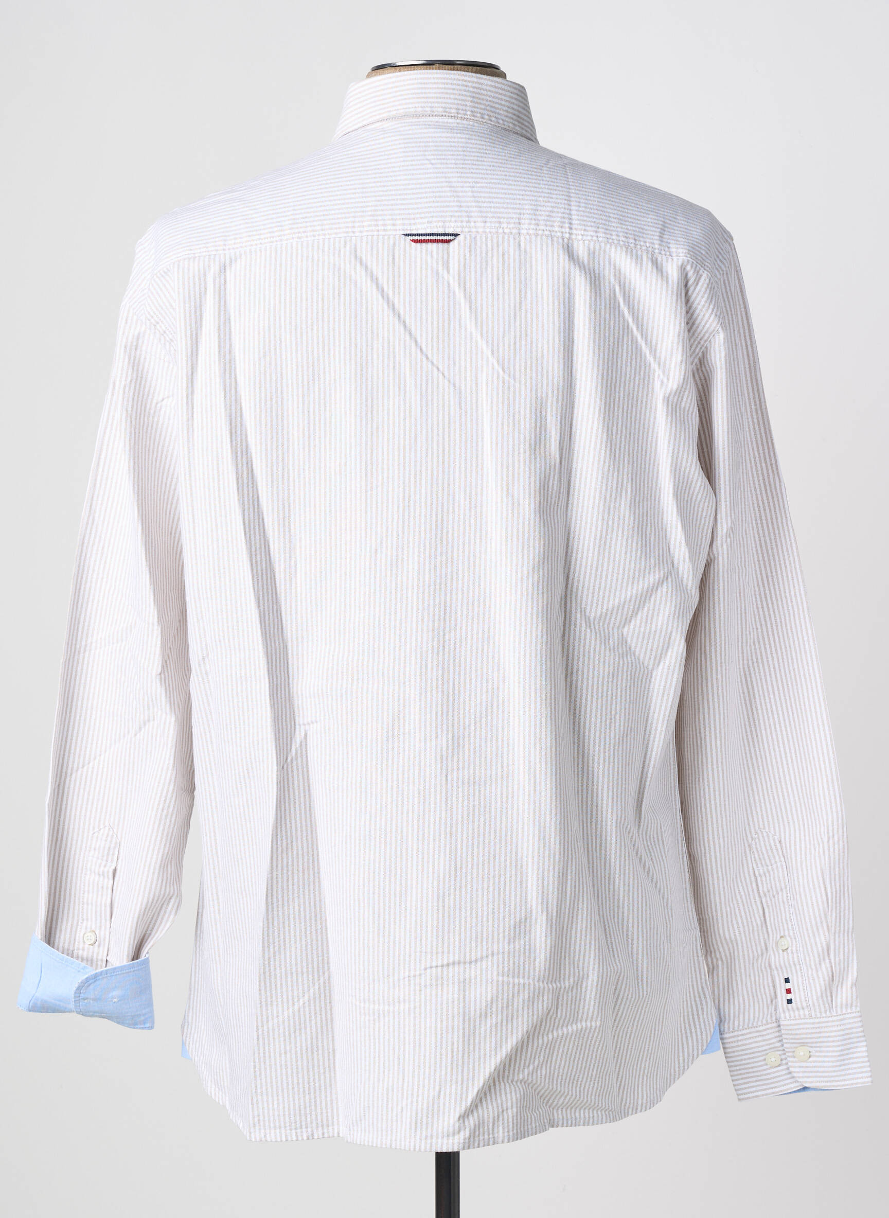 Chemise manches longues coupe cintrée beige FQ1924 homme