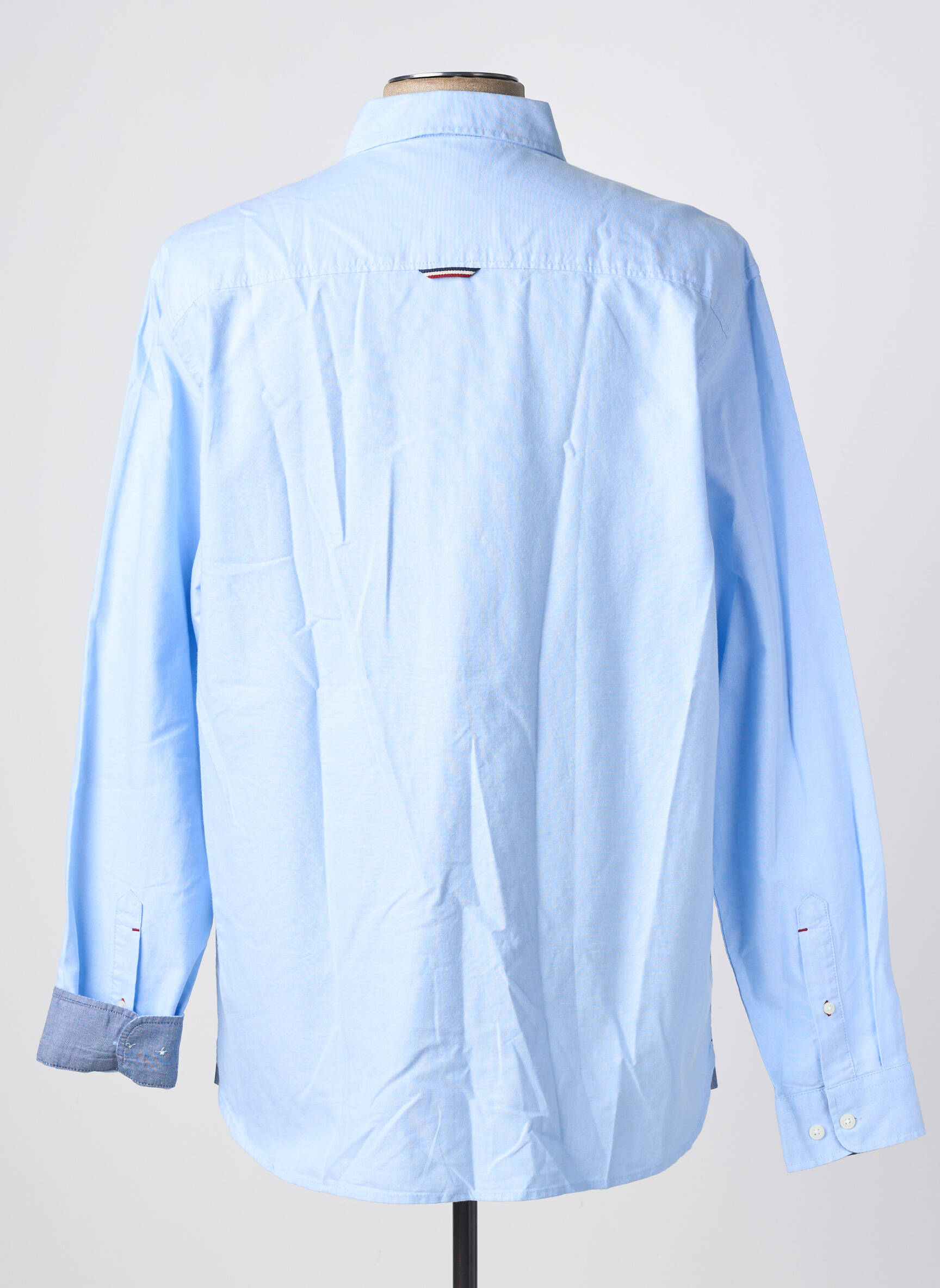 Chemise manches longues poches bleu FQ1924 homme