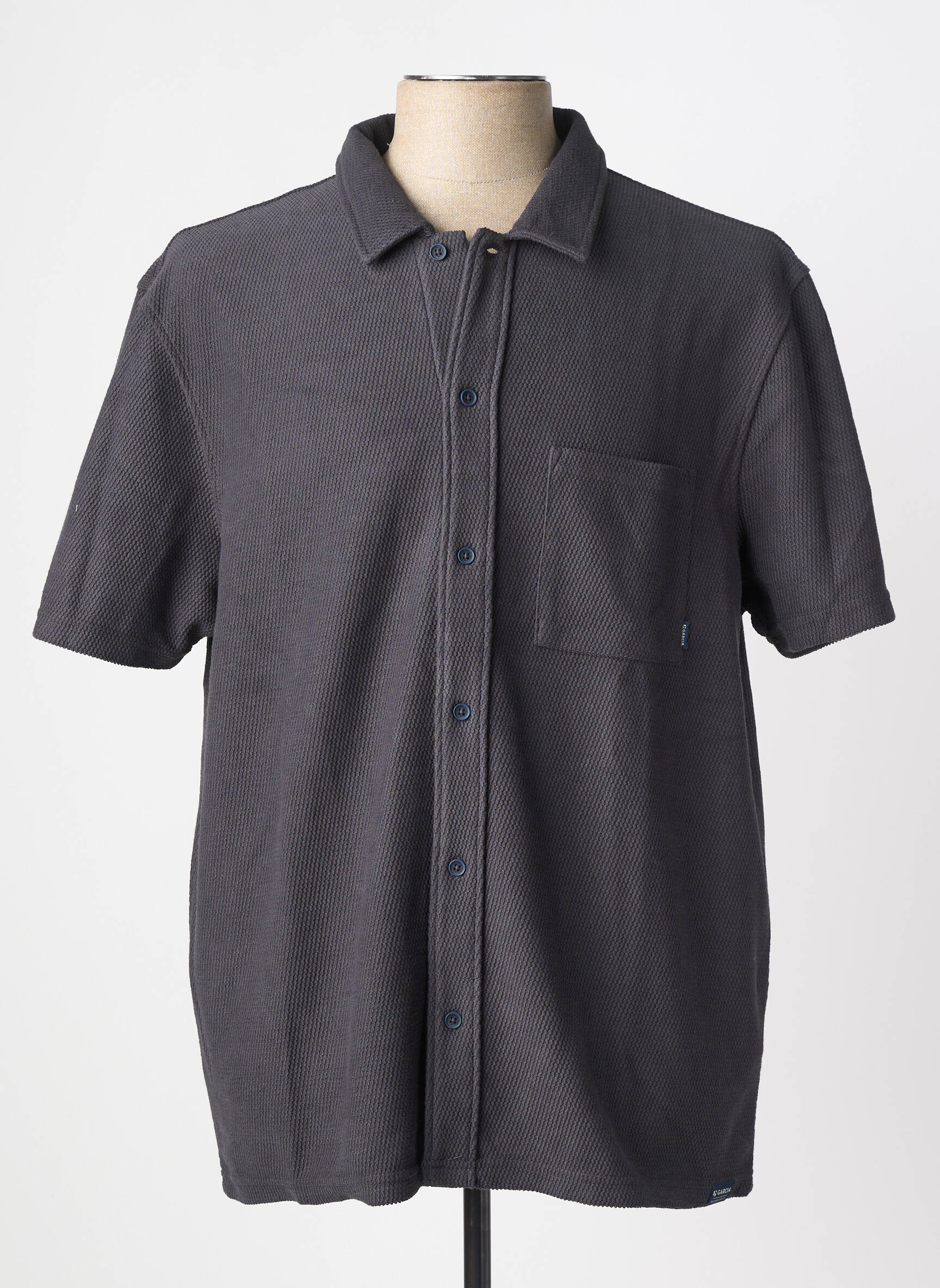 Chemise manches courtes poches gris GARCIA homme