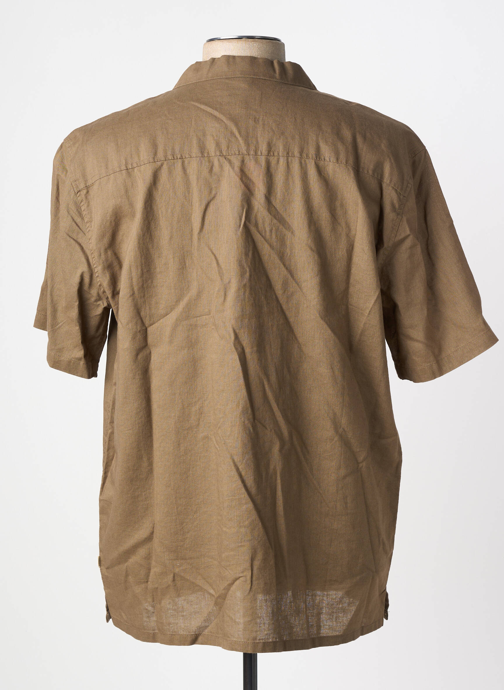 Chemise manches courtes coupe cintrée marron TIFFOSI homme