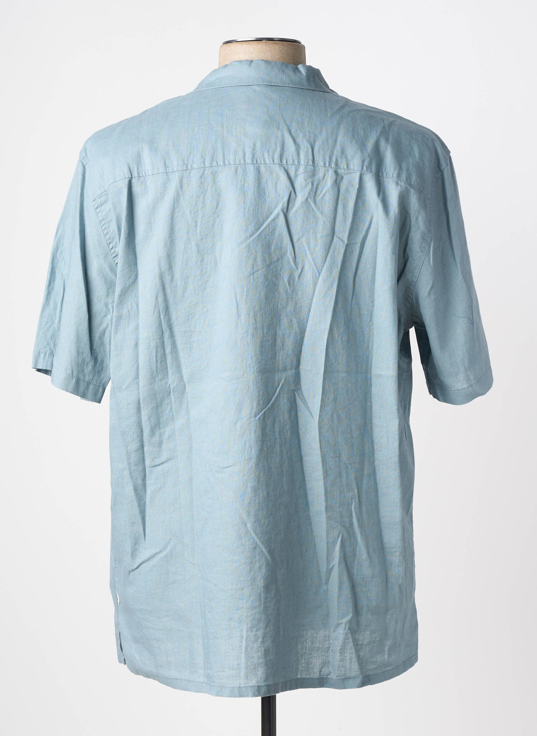Chemise manches courtes coupe cintrée bleu TIFFOSI homme