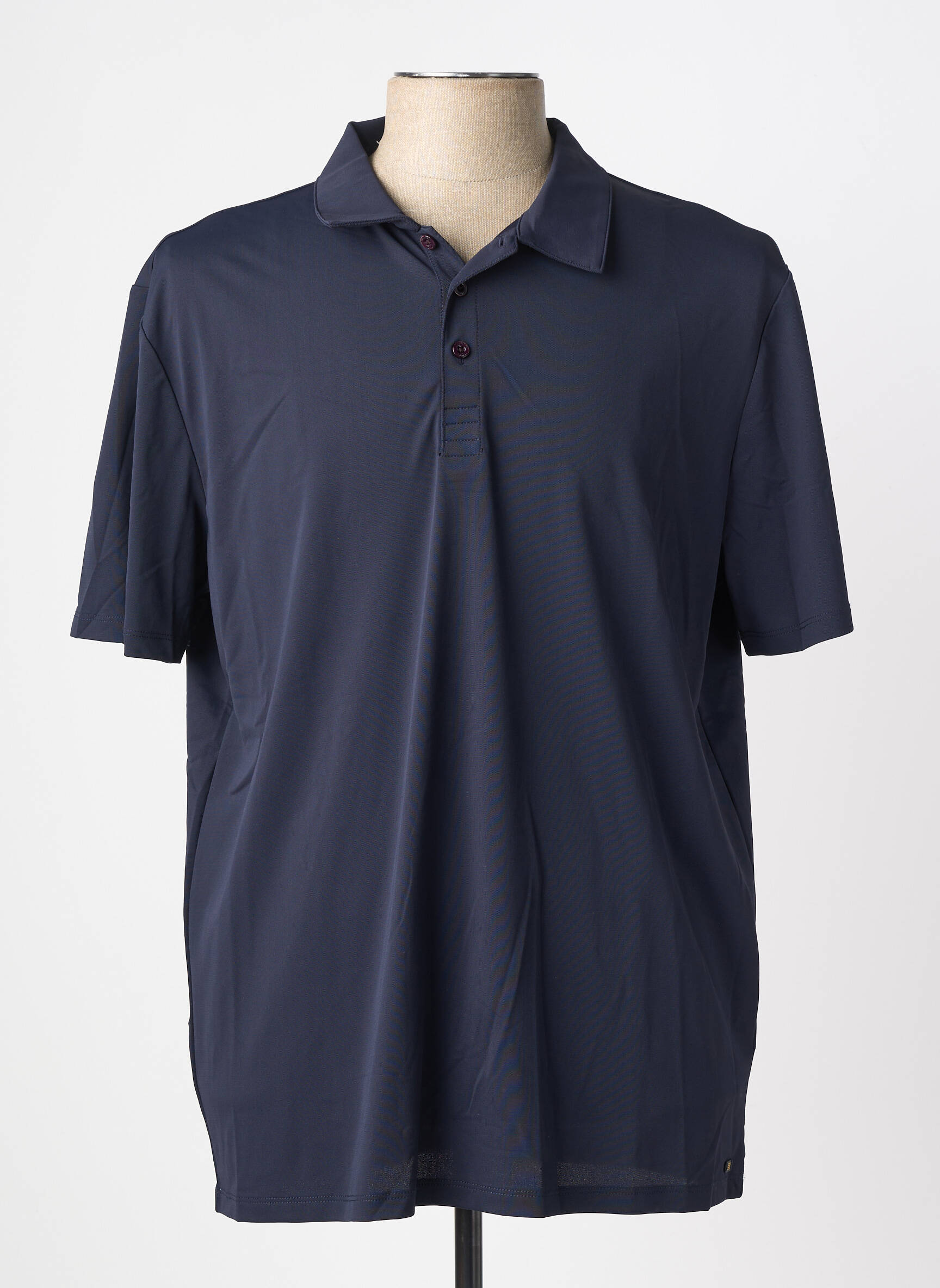 Polo tissage jersey manches courtes bleu NO EXCESS homme