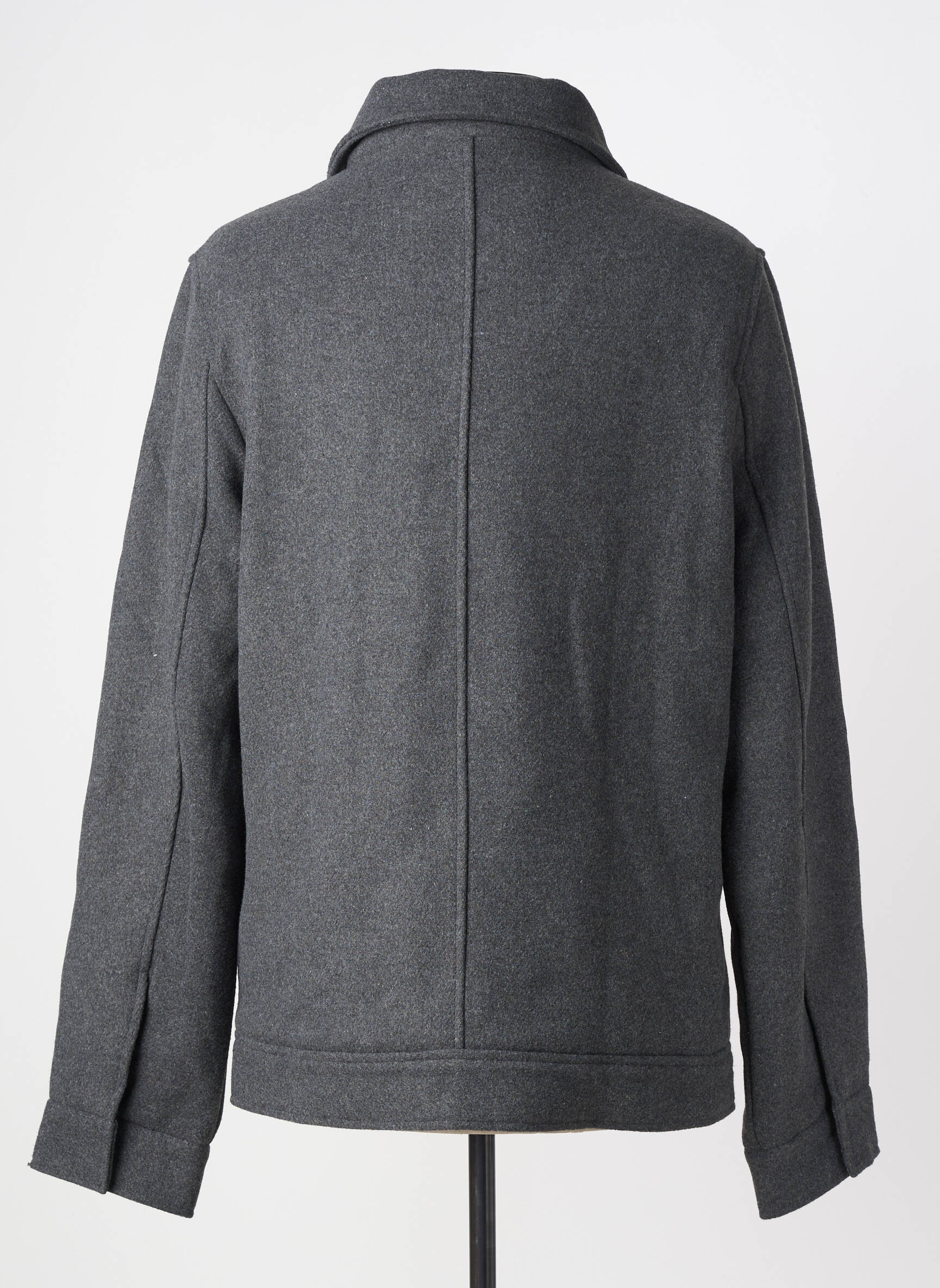Manteau court tissage chiné sans capuche gris TIFFOSI homme