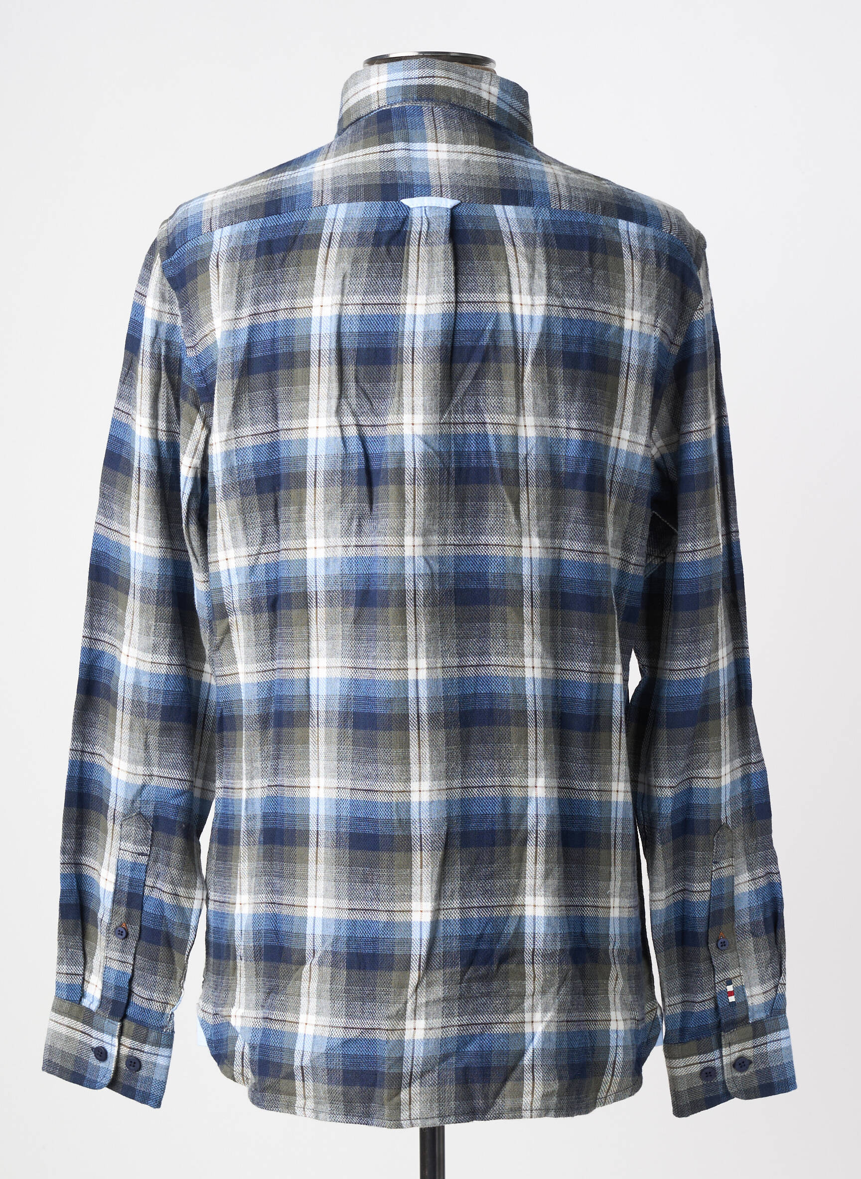 Chemise manches longues poches bleu FQ1924 homme