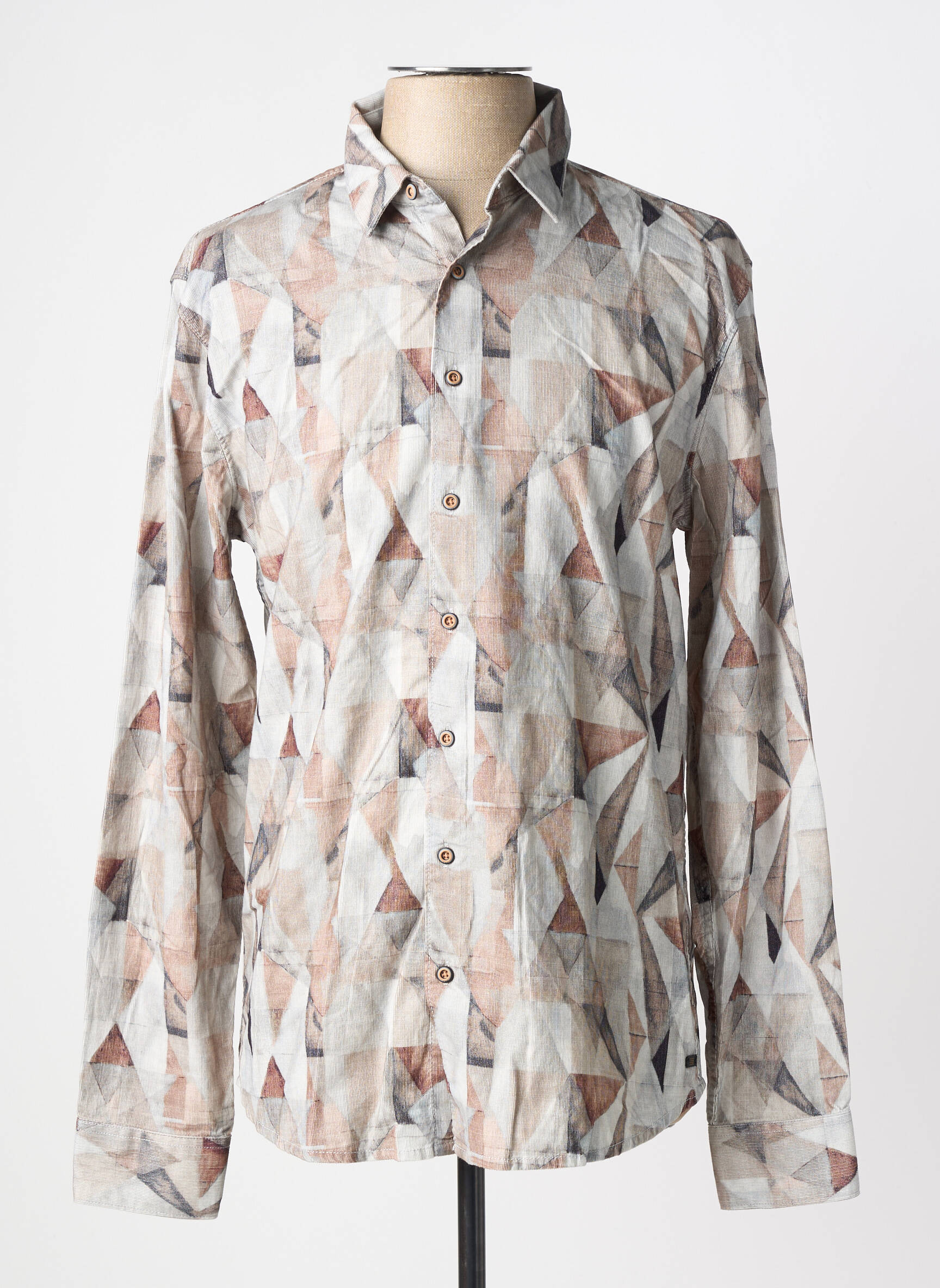 Chemise manches longues imprimé fantaisie gris NO EXCESS homme