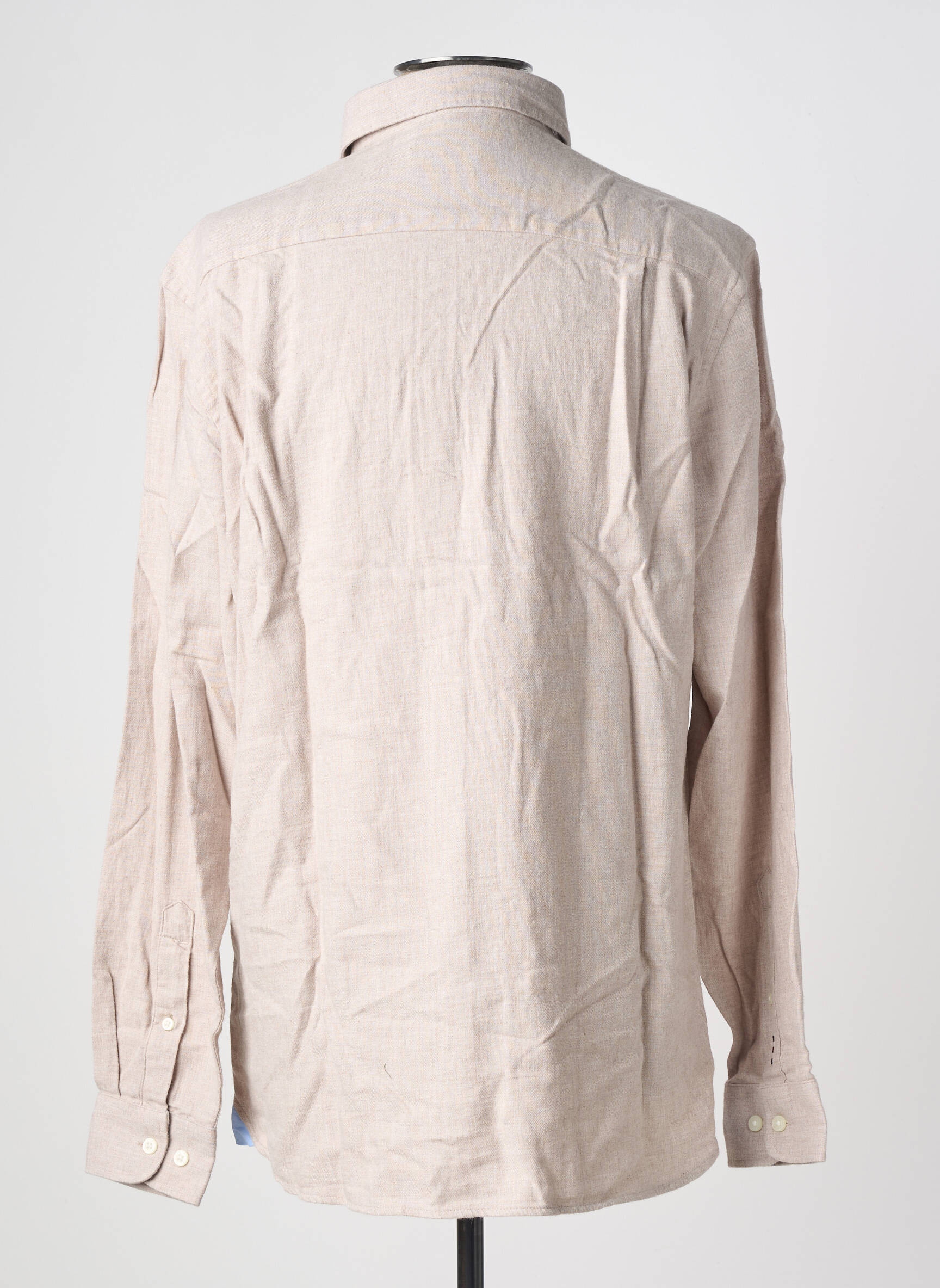 Chemise manches longues poches beige FQ1924 homme