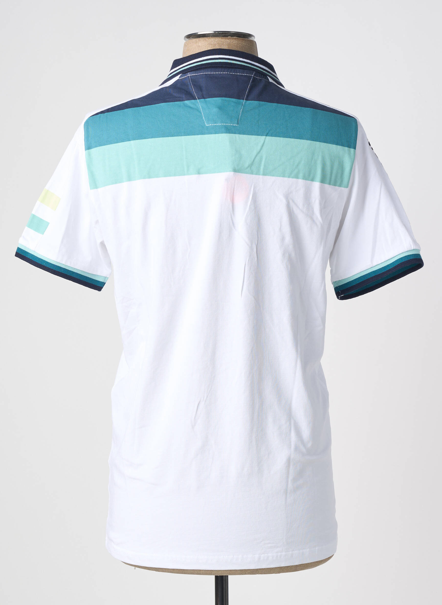 Polo tissage jersey manches courtes blanc DELAHAYE homme