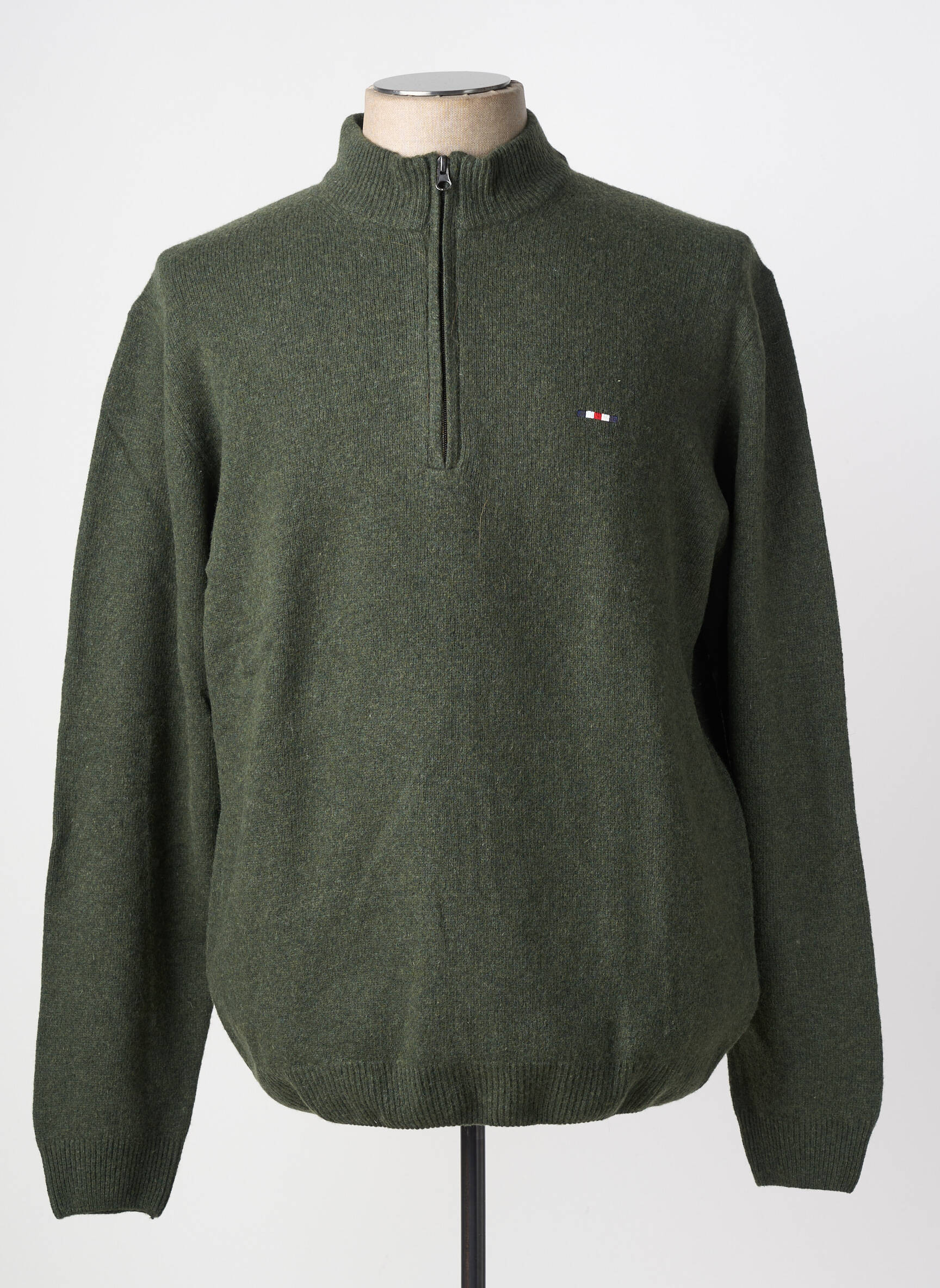 Pull stretch manches longues vert FQ1924 homme