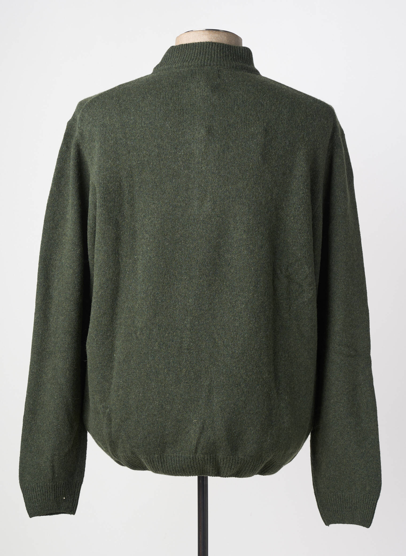 Pull stretch manches longues vert FQ1924 homme