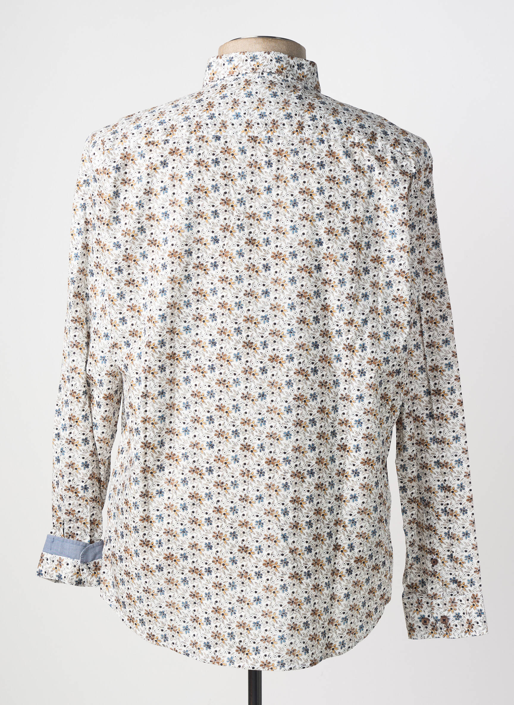 Chemise manches longues coupe cintrée beige DELAHAYE homme