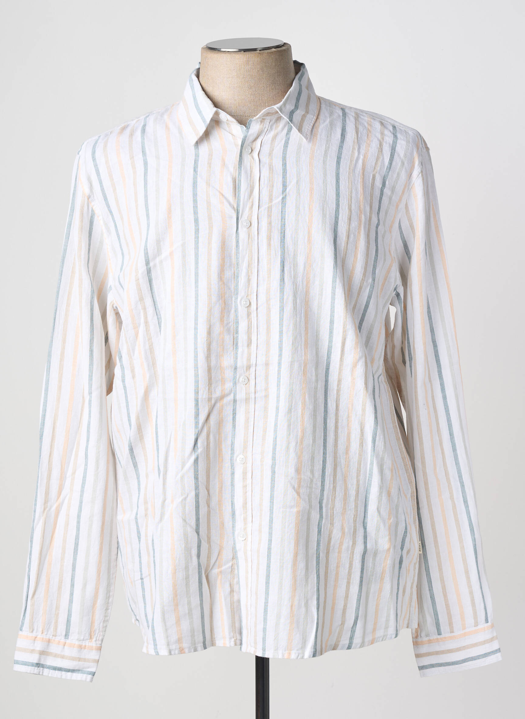 Chemise manches longues coupe droite beige TIFFOSI homme