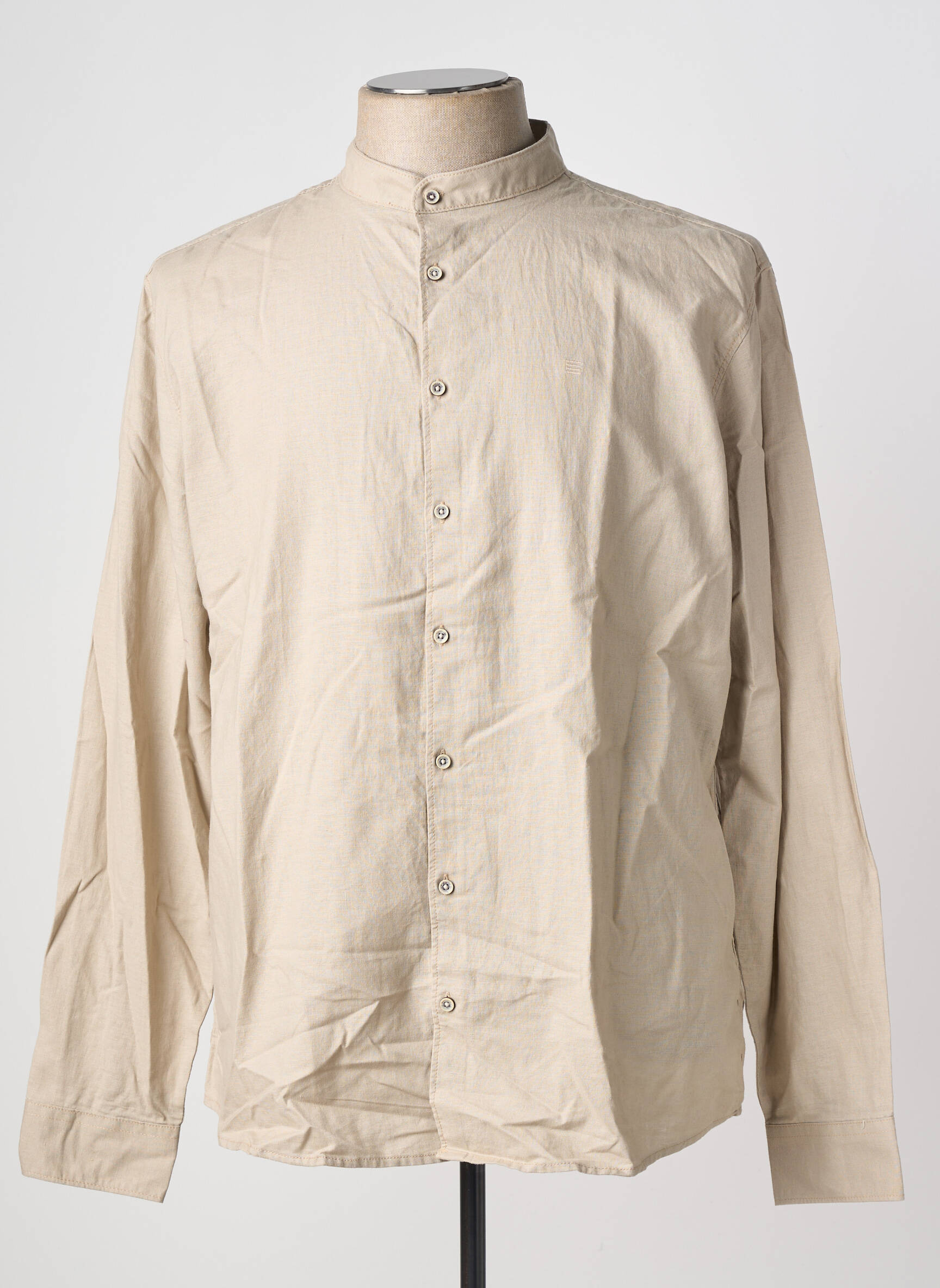Chemise manches longues coupe cintrée beige NO EXCESS homme