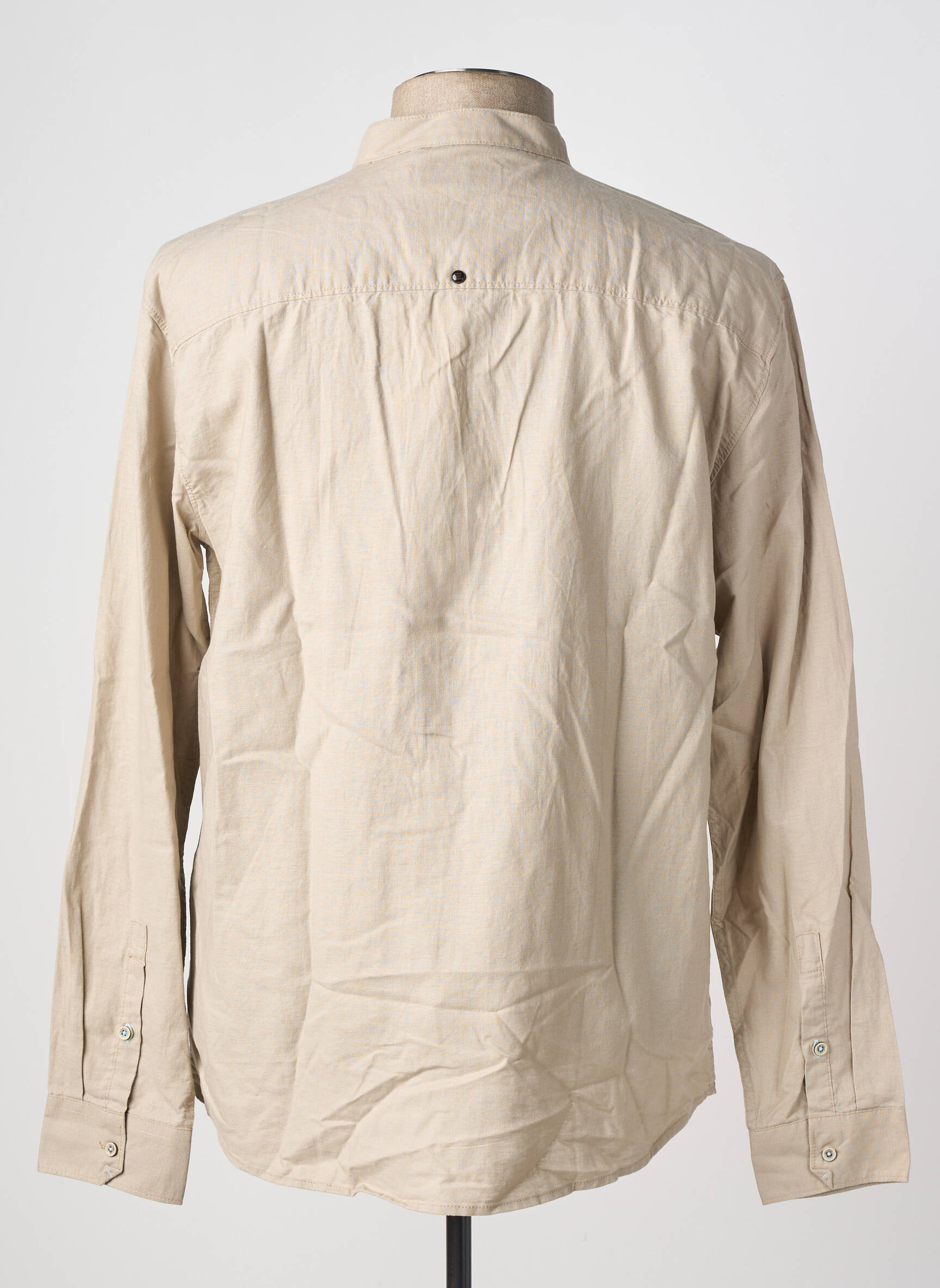 Chemise manches longues coupe cintrée beige NO EXCESS homme