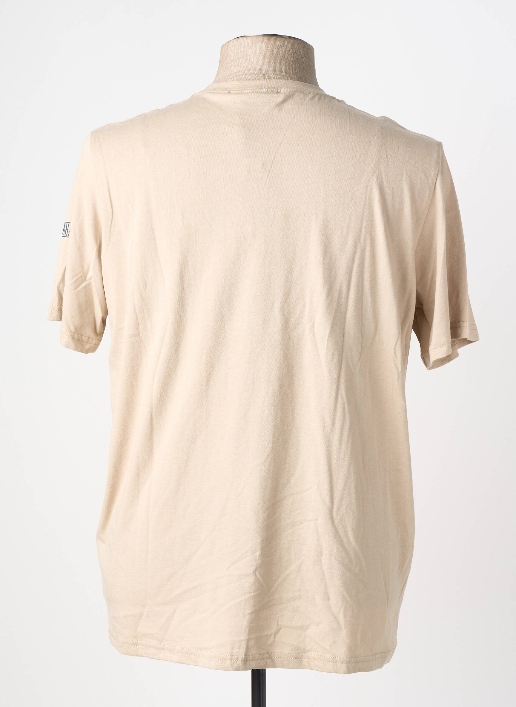 T-shirt coupe cintrée manches courtes beige DELAHAYE homme