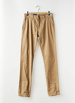 Pantalon chino stretch taille normale marron FQ1924 homme
