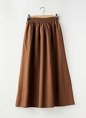 Jupe longue coupe droite marron CULTURE femme