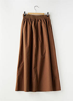 Jupe longue coupe droite marron CULTURE femme
