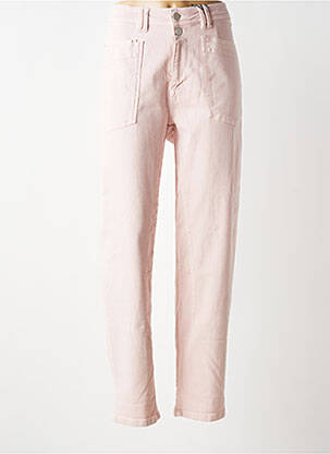 Jeans coupe large stretch taille normale rose FREEMAN T.PORTER femme