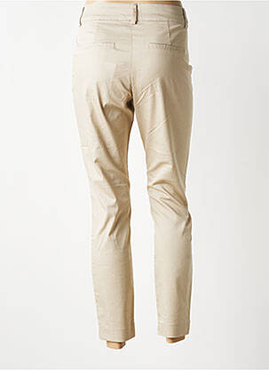Pantalon 7/8 stretch taille normale beige KAFFE femme