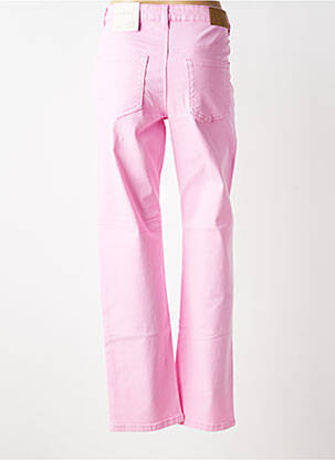 Pantalon droit stretch taille normale rose KAFFE femme