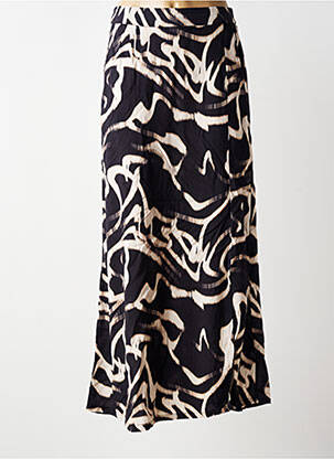 Jupe longue imprimé fantaisie noir KAFFE femme