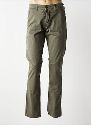 Pantalon chino stretch taille normale vert FQ1924 homme