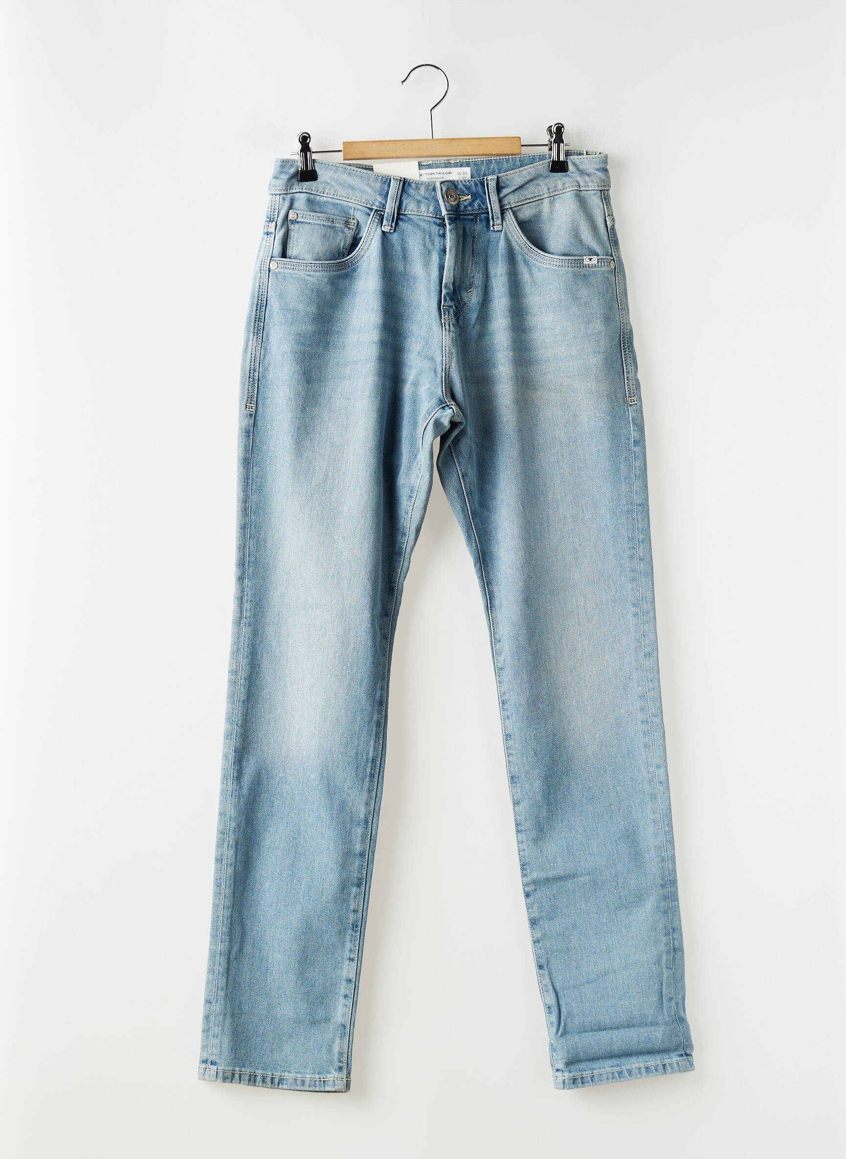Jeans coupe slim stretch taille normale bleu TOM TAILOR homme