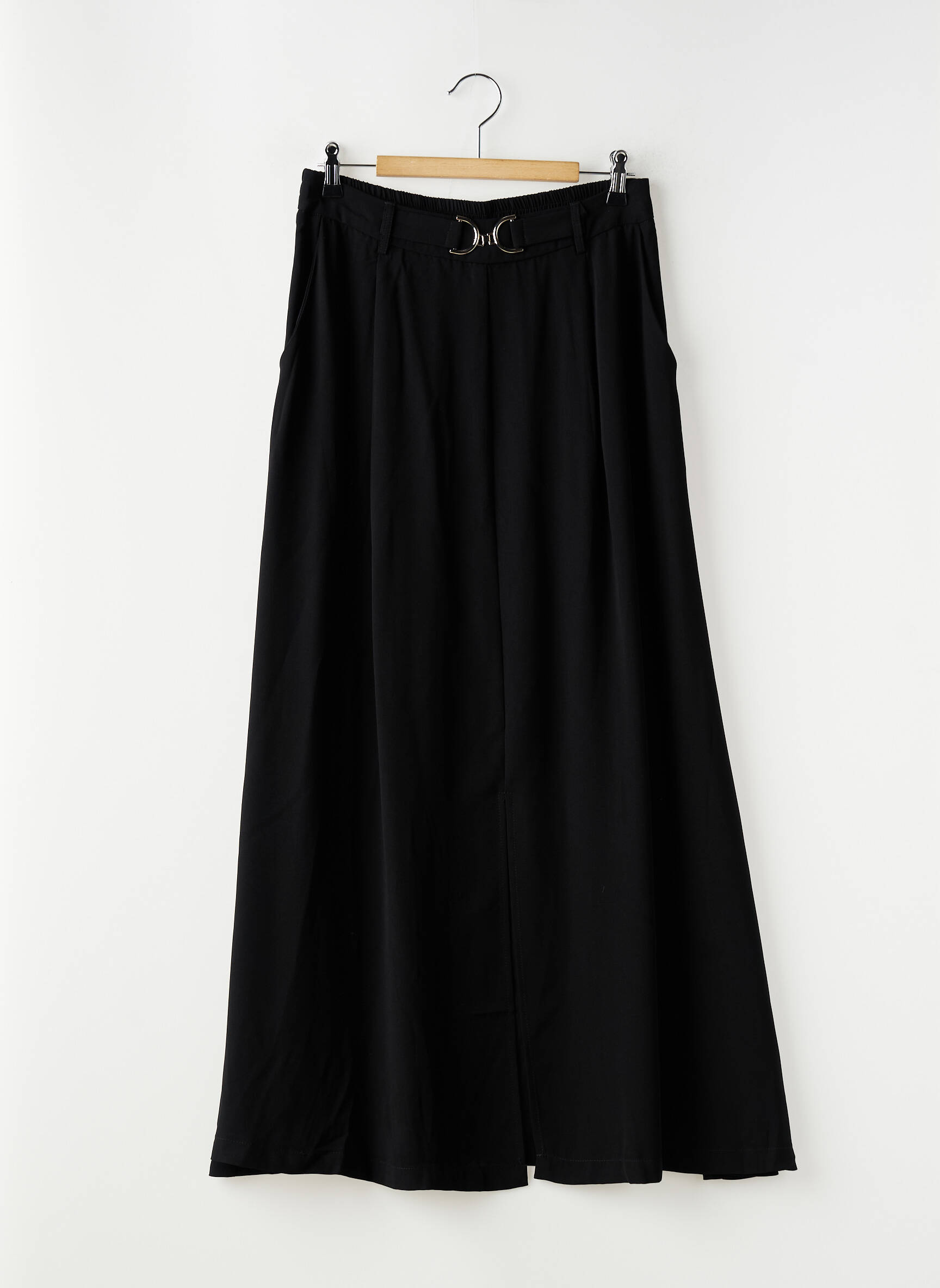 Jupe longue coupe droite noir KAFFE femme