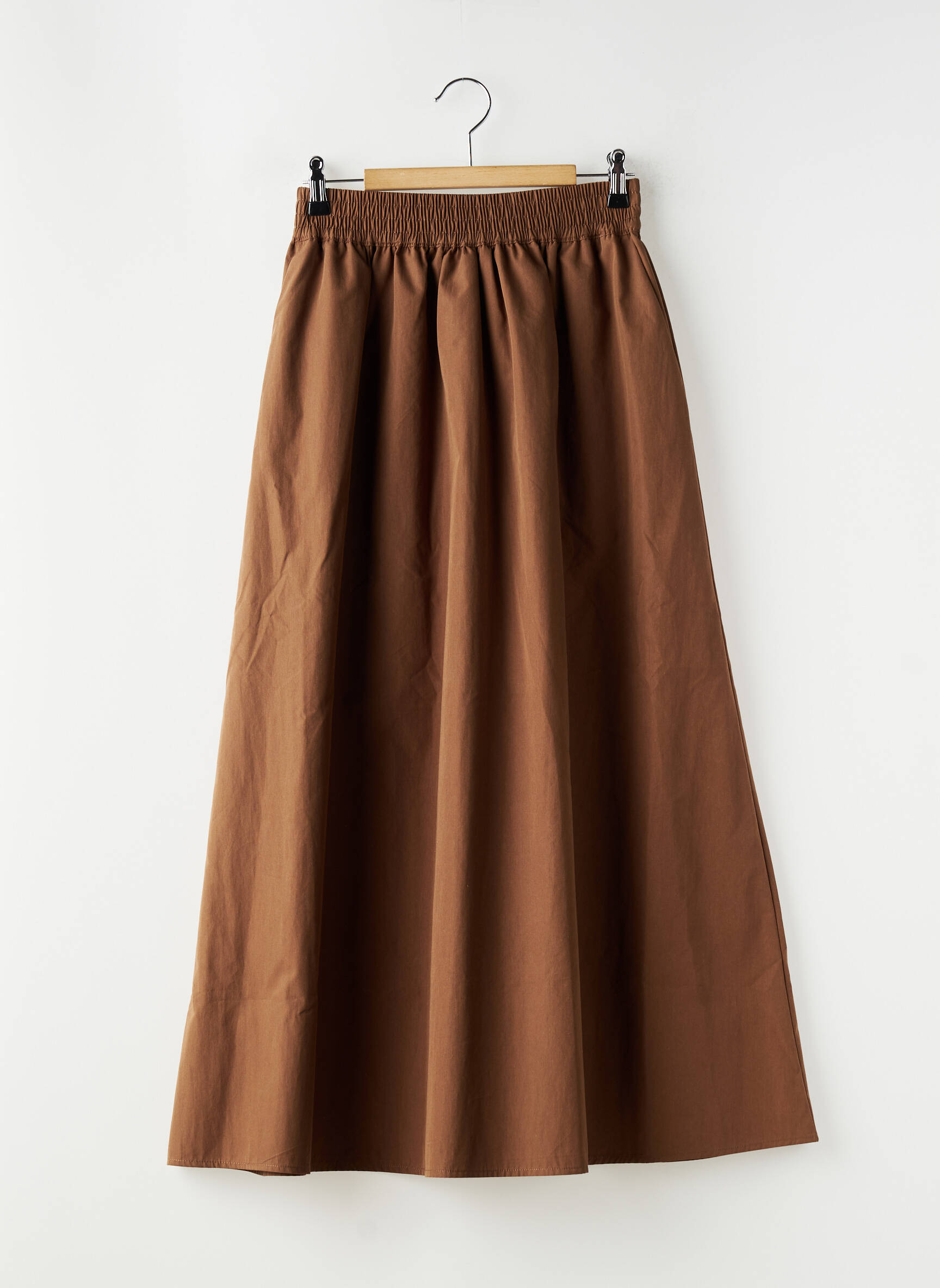 Jupe longue coupe droite marron CULTURE femme