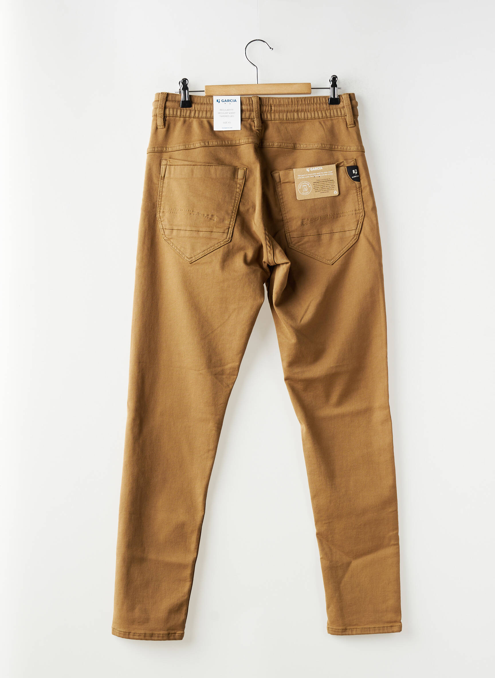 Pantalon slim stretch taille normale marron GARCIA homme