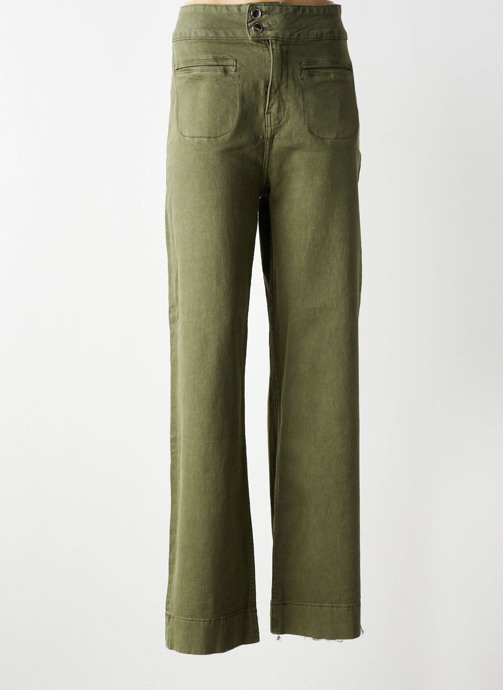 Jeans coupe large stretch taille normale vert TIFFOSI femme