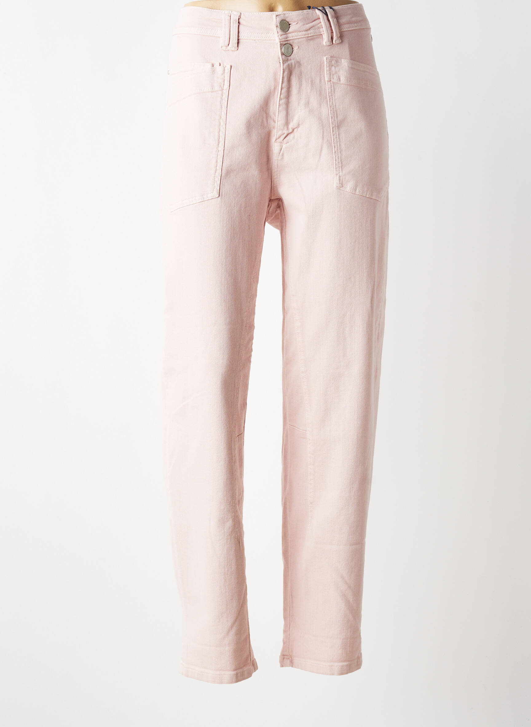 Jeans coupe large stretch taille normale rose FREEMAN T.PORTER femme