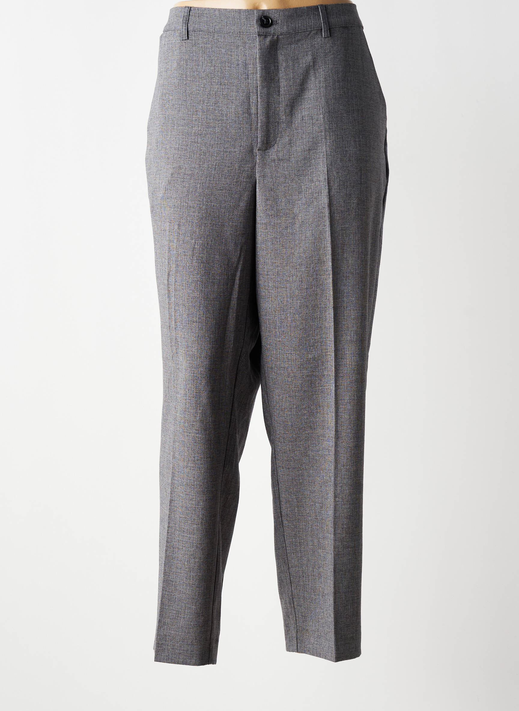 Pantalon droit stretch taille normale gris KAFFE femme