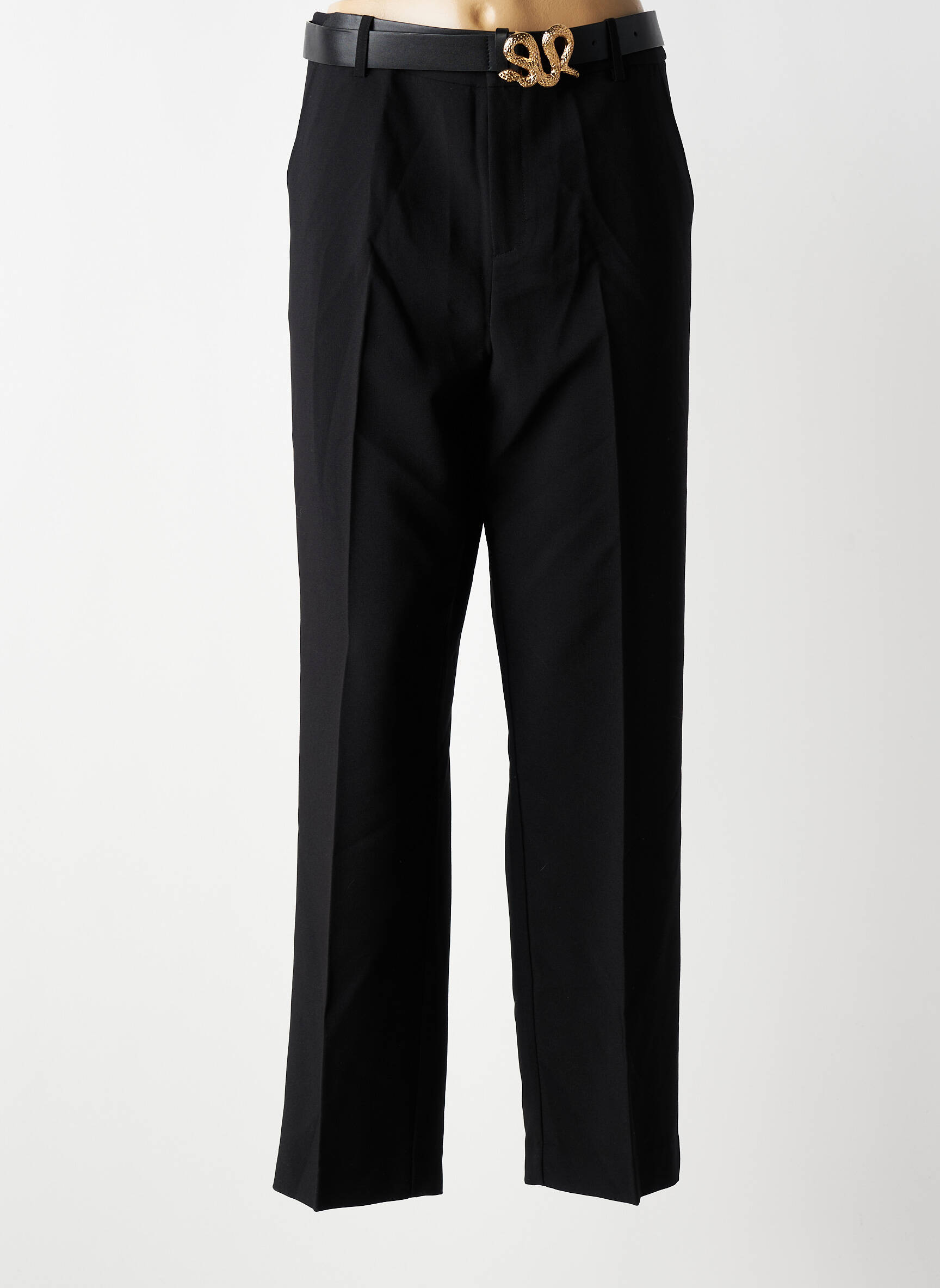 Pantalon droit stretch taille normale noir CREAM femme