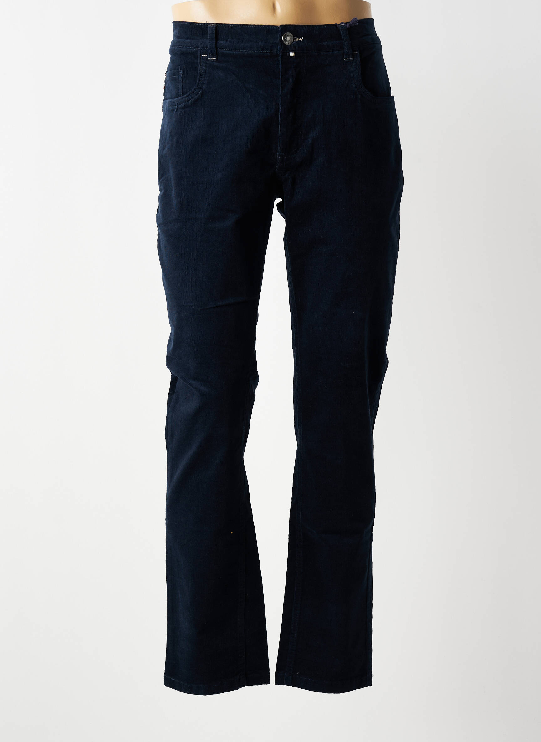 Pantalon droit stretch taille normale bleu FQ1924 homme