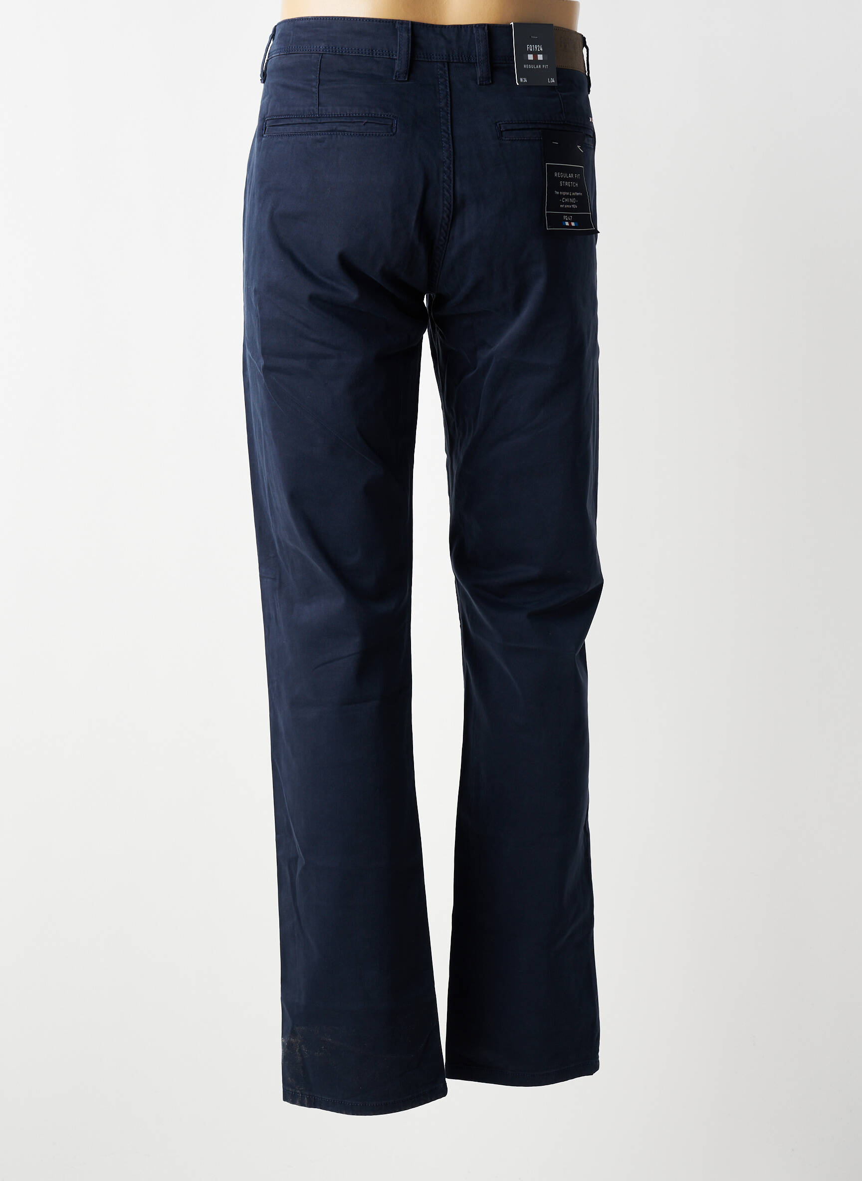 Pantalon chino stretch taille normale bleu FQ1924 homme