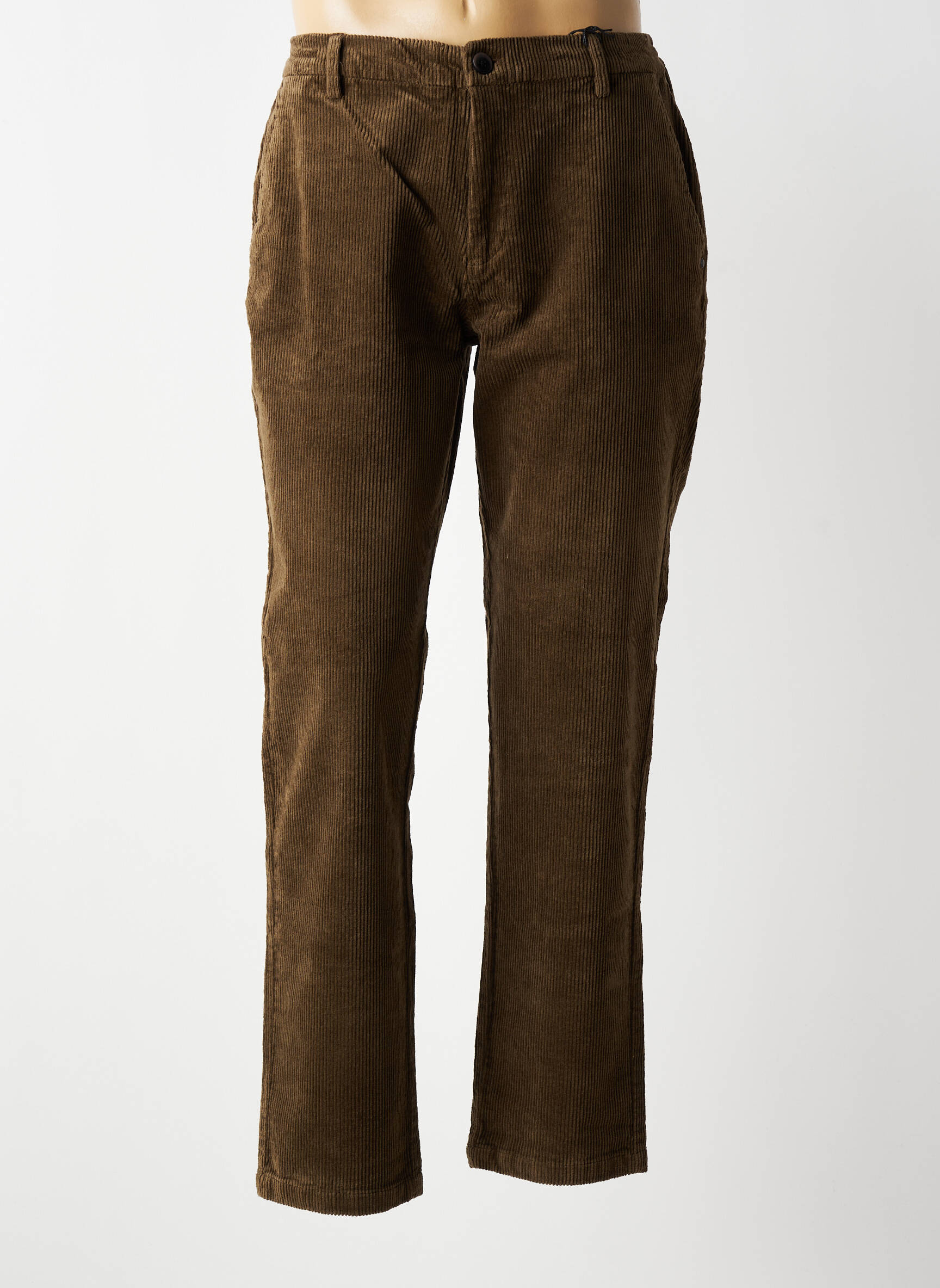 Pantalon droit stretch taille normale marron NO EXCESS homme