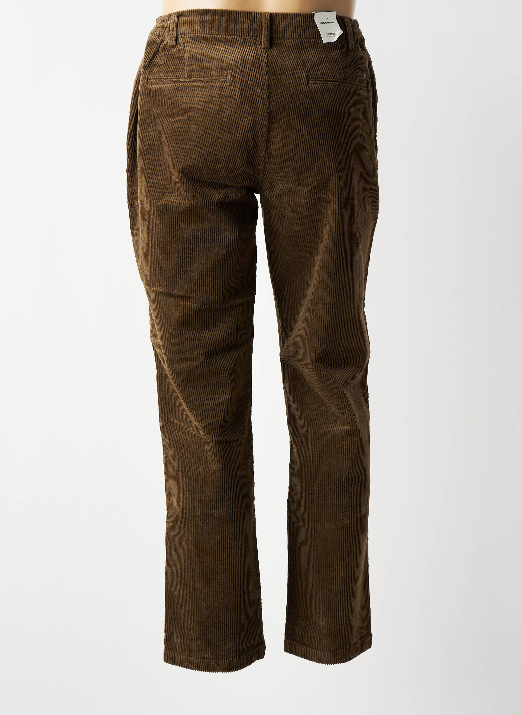 Pantalon droit stretch taille normale marron NO EXCESS homme