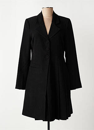 Robe mi-longue manches longues manches longues noir CULTURE MIX femme