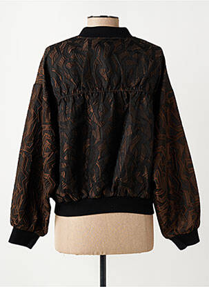 Veste casual fermeture zippée sur le devant marron NÜ femme