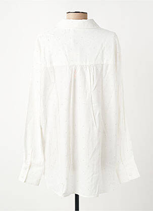 Chemisier coupe droite manches longues blanc KAFFE femme