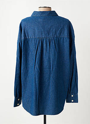 Chemisier coupe droite manches longues bleu FRANSA femme