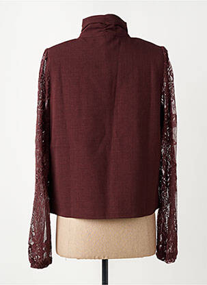 Veste casual poignets boutonnés avec fente marron NÜ femme