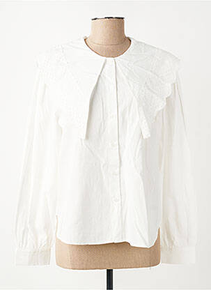 Blouse poignets boutonnés avec fente manches longues blanc COMPAGNIA ITALIANA femme