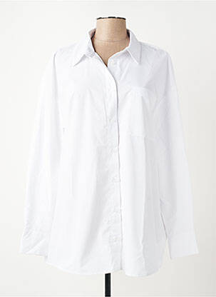 Chemisier coupe droite manches longues blanc KAFFE femme
