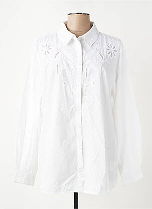 Chemisier coupe droite manches longues blanc CREAM femme