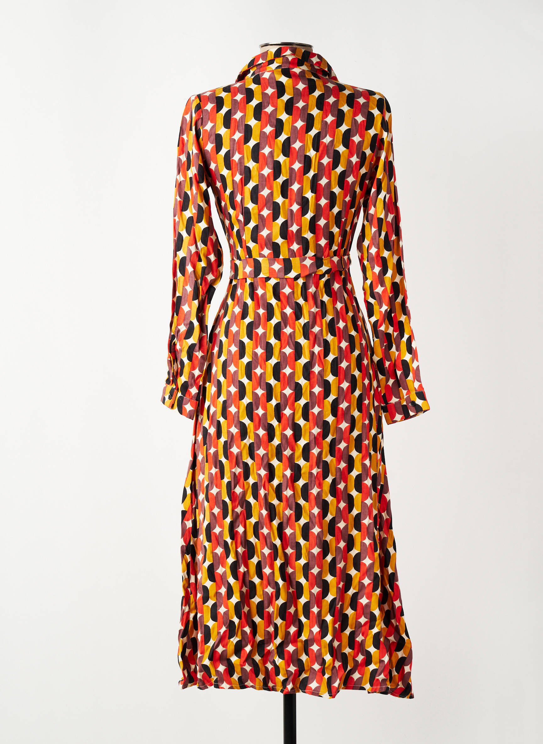 Robe longue manches longues manches longues orange COMPAGNIA ITALIANA femme